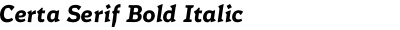 Certa Serif Bold Italic